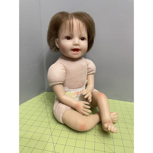 Kaydora Lifelike Realistic 20” Inch Handmade Vinyl Girl Baby Doll Rooted Hair - Picture 9 of 13